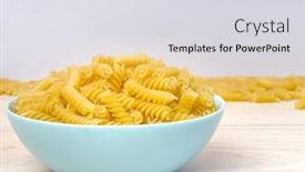  Presentation with macaroni - Audience pleasing theme consisting of raw-dry-italian-pasta backdrop and a light gray colored foreground