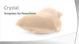  Presentation with dumpling - PPT theme consisting of raw dumpling on white background background and a white colored foreground