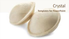  Presentation with background - Colorful PPT layouts enhanced with raw dumplings on white background backdrop and a lemonade colored foreground