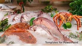  Presentation with shellfish - Cool new PPT theme with raw-fish-and-shellfish backdrop and a coral colored foreground