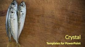  Presentation with fish groper - Presentation theme consisting of raw fish scad over natural background and a tawny brown colored foreground