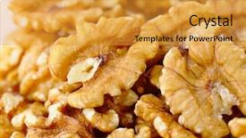  Presentation with walnut - Cool new presentation theme with raw food - walnut backdrop and a  colored foreground