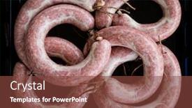  Presentation with smoking - Audience pleasing slides consisting of raw-fresh-hand-made-pork backdrop and a tawny brown colored foreground