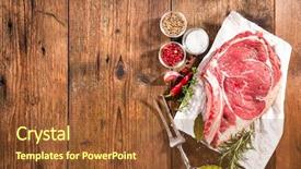  Presentation with fresh meat - Audience pleasing presentation consisting of raw fresh meat rib eye backdrop and a tawny brown colored foreground