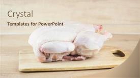  Presentation with chicken little chicks - Beautiful presentation theme featuring raw-frozen-chicken backdrop and a lemonade colored foreground