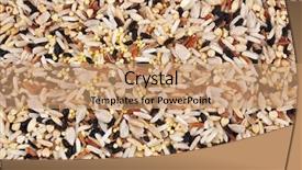  Presentation with rice grain - Audience pleasing slide deck consisting of raw grains background mixed backdrop and a coral colored foreground