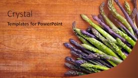  Presentation with cinematic - Presentation with raw-green-and-violet-asparagus background and a red colored foreground