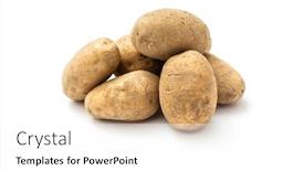  Presentation with harvest - Slide deck enhanced with raw-harvest-potatoes-on-white background and a white colored foreground