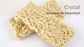  Presentation with instant noodles - Presentation featuring raw-instant-noodles-close-up background and a lemonade colored foreground