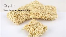  Presentation with instant noodles - PPT theme having raw-instant-noodles-close-up background and a lemonade colored foreground