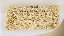  Presentation with instant noodles - Theme featuring raw-instant-noodles-close-up background and a soft green colored foreground