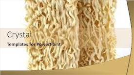  Presentation with instant noodles - Presentation theme consisting of raw-instant-noodles-close-up background and a yellow colored foreground