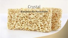  Presentation with instant noodles - Slides enhanced with raw-instant-noodles-close-up background and a lemonade colored foreground