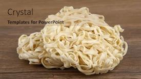  Presentation with instant noodles - Presentation with raw-instant-noodles-close-up background and a coral colored foreground