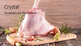  Presentation with jesus shepherd lamb god - Amazing slide set having raw lamb chop backdrop and a  colored foreground