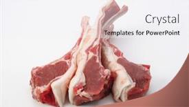  Presentation with raw meat - Theme consisting of raw-lamb-meat-on-light background and a white colored foreground