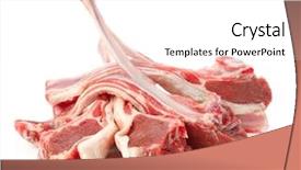  Presentation with raw meat - Amazing slide deck having raw lamb meat backdrop and a pink colored foreground