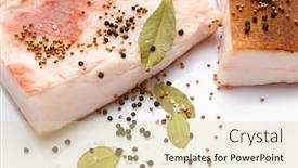  Presentation with salt - Beautiful theme featuring raw-lard-two-pieces backdrop and a lemonade colored foreground