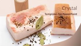  Presentation with fat - Theme featuring raw-lard-two-pieces background and a coral colored foreground