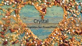  Presentation with rustic - Beautiful theme featuring raw legume heart on old backdrop and a gold colored foreground