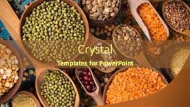  Presentation with rustic - Cool new PPT theme with raw-legume-on-old-rustic backdrop and a tawny brown colored foreground