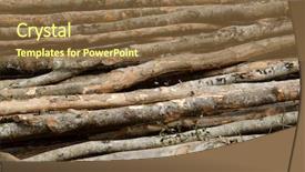  Presentation with forestry - Cool new PPT layouts with raw materials product - forestry work in pyrenees france backdrop and a  colored foreground