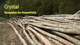  Presentation with forestry - Cool new slide deck with raw materials product - forestry work in pyrenees france backdrop and a  colored foreground
