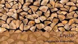  Presentation with texture - Audience pleasing theme consisting of raw materials product - round timber texture backdrop and a  colored foreground