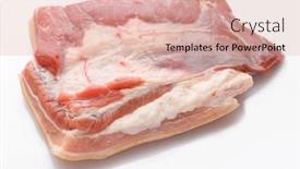  Presentation with raw meat - Slides featuring raw-meat-piece-on-white background and a lemonade colored foreground