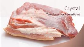  Presentation with raw meat - Cool new slide set with raw-meat-piece-on-white backdrop and a lemonade colored foreground