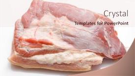  Presentation with raw meat - Audience pleasing presentation design consisting of raw-meat-piece-on-white backdrop and a lemonade colored foreground