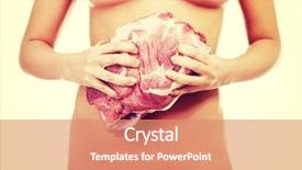  Presentation with raw meat - Amazing presentation design having raw meat pork neck protein backdrop and a  colored foreground