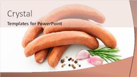  Presentation with raw meat - PPT layouts featuring raw-meat-sausages-garnished background and a lemonade colored foreground