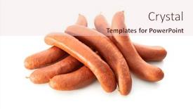  Presentation with raw meat - Slides having raw-meat-sausages-isolated background and a lemonade colored foreground