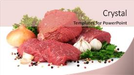  Presentation with raw meat dog - Cool new presentation with raw meat vegetables and spices backdrop and a coral colored foreground