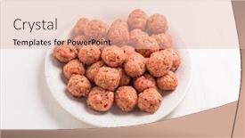  Presentation with white plate - Slide deck with raw-meatballs-on-plate-ready background and a lemonade colored foreground