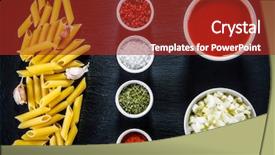  Presentation with pasta - Beautiful presentation theme featuring raw pasta on black stone backdrop and a  colored foreground