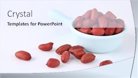  Presentation with peanuts - Slides consisting of raw-peanuts-or-arachis background and a sky blue colored foreground