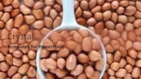  Presentation with peanut shell - PPT theme consisting of raw-peeled-peanut-background-texture background and a red colored foreground