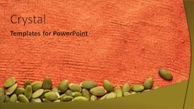  Presentation with pumpkin seeds - Slides with raw-peeled-pumpkin-seeds background and a red colored foreground