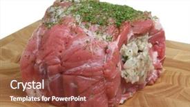  Presentation with joint - Cool new slides with raw point joint with sage and onion stuffing backdrop and a tawny brown colored foreground