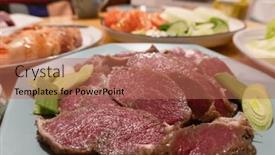  Presentation with bbq - PPT theme featuring raw-pork-belly background and a  colored foreground