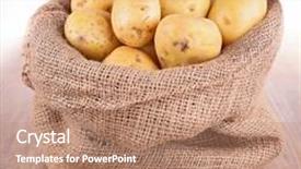  Presentation with potato - Colorful presentation enhanced with heathy child - mother and her daughter outdoors backdrop and a tawny brown colored foreground