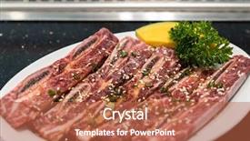  Presentation with wagyu - Amazing presentation theme having raw premium wagyu beef rib backdrop and a red colored foreground