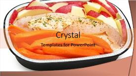  Presentation with crab - Presentation theme having raw prepared crab stuffed tilapia background and a gold colored foreground