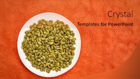  Presentation with pumpkin seeds - Beautiful slide deck featuring raw-pumpkin-seeds backdrop and a red colored foreground