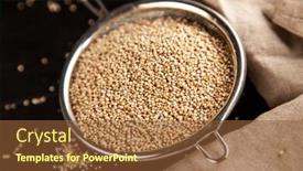  Presentation with quinoa - Cool new presentation with raw-quinoa-seeds backdrop and a tawny brown colored foreground