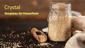  Presentation with quinoa - Slides having raw-quinoa-seeds background and a tawny brown colored foreground