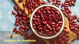  Presentation with food red - Theme with raw-red-kidney-beans-healthy background and a tawny brown colored foreground