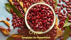  Presentation with food red - Presentation consisting of raw-red-kidney-beans-healthy background and a tawny brown colored foreground